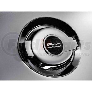 82212507 by MOPAR - Fuel Filler Deck Plate - Chrome, with 500 Logo, For 2012-2019 Fiat 500