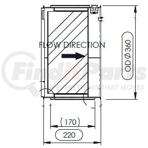 82019 by DINEX - Diesel Oxidation Catalyst (DOC) - Fits Mack/Volvo