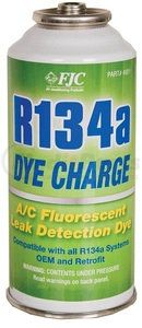 4921 by FJC, INC. - R134a Dye Charge - A/C Fluorescent Leak Detection Dye, 3 Oz.