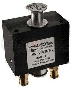 V-8-TG by APSCO - Air Control Valve - 4-Way Push-Pull, 2-Position, Used in AVC-W Consoles