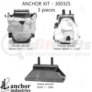 300325 by ANCHOR MOTOR MOUNTS - ENGINE MNT KIT