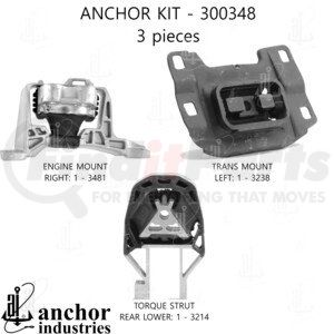 300348 by ANCHOR MOTOR MOUNTS - ENGINE MNT KIT