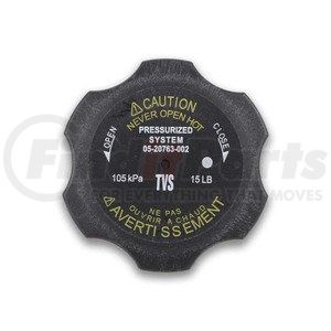 05-20763-002 by FREIGHTLINER - Radiator Surge Tank Cap - 15+2/-0PSI, Nitrile Rubber O-Ring, Nylon Cap