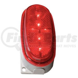 211214 by BETTS HD - Marker Light - Red Reflective Lens, LED, 4" Male Plug Single Contact