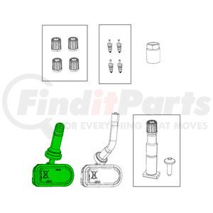 68378369AF by MOPAR - Tire Pressure Monitoring System (TPMS) Sensor - Front, Single, For 2019-2023 Ram