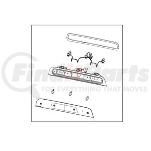 68298380AH by MOPAR - Center High Mount Stop Light - For 2019-2023 Ram 1500