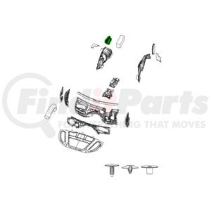 55197421AB by MOPAR - Quarter Panel Insulator - Left, Inner