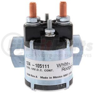124-105111 by WHITE RODGERS - D/C Power Solenoid - Continuous, 4 Terminals, 12V, Standard Bracket