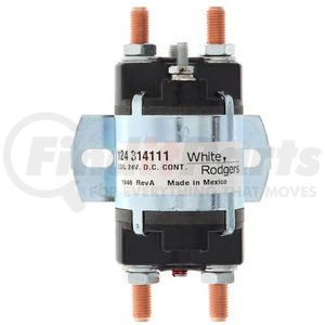 124-314111 by WHITE RODGERS - D/C Power Contactor - Continuous, 6 Terminals, 24V, Standard Bracket
