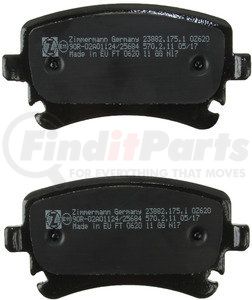 23882 175 1 by ZIMMERMANN - Disc Brake Pad for VOLKSWAGEN WATER