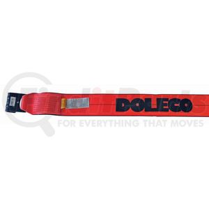 23124430 by DOLECO USA - 4"x30' Red Winch Strap w/ Flat Hook