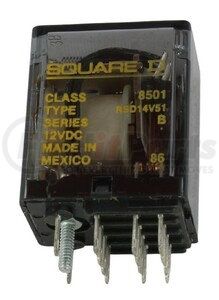 8501-RSD14V51 by SQUARE D - RELAY - PLUG IN - 12VDC COIL