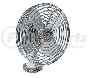 25-10030 by OMEGA ENVIRONMENTAL TECHNOLOGIES - DASH MOUNTED 2 SPEED FAN CHROME 12V