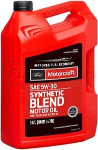 XO5W305Q3SP by MOTORCRAFT - Engine Oil - SAE 5W-30, Synthetic Blend, 5 Quarts