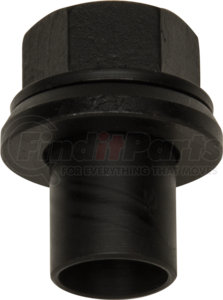 GL-2928 by HALTEC - Flange Nut - Grade 8, Black Finish, M22-1 1/2 Inner Thread, 33mm Hex Size, 28mm Sleeve Length, Heavy Duty, Aluminum, for Use On Super Single - Wide Base, Aluminum Outer/Steel Inner - Drives, for Aluminum Wheels; Sleeve Nut