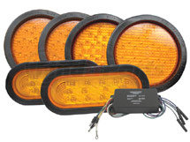 65130 by GROTE - Alternating "X" Pattern LED Strobe Light Kit - 6-Lamp System