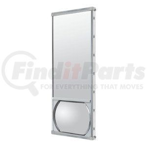 601017 by RETRAC MIRROR - Side View Mirror Head, 6" x 16", Double Vision, with 4" Adjustable Convex