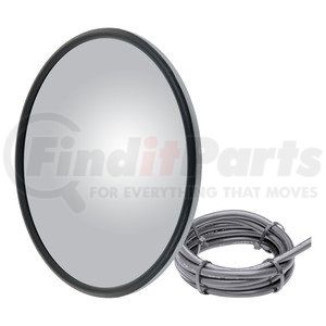 604793 by RETRAC MIRROR - Side View Mirror Head, 8", Round Offset, Convex, Stainless Steel, Heated, PBS
