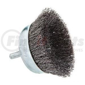 60005 by FORNEY INDUSTRIES INC. - Cup Brush, Crimped Wire 2-1/2" x .012" Wire with 1/4" Shank, Carded