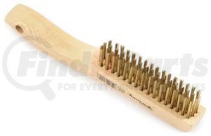 70519 by FORNEY INDUSTRIES INC. - Wire Scratch Brush, Brass with Wood Shoe Handle, 10-1/4" x .012"