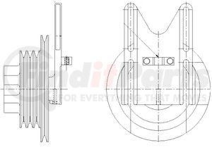 1077-09091-01 by KIT MASTERS - Kysor-Style Hub - New