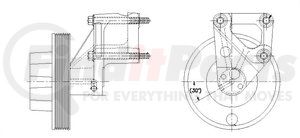 1077-09128-01 by KIT MASTERS - Kysor Style ON/OFF Engine Cooling Fan Clutch - with (6) Front Access Holes