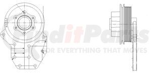 1077-09174-01 by KIT MASTERS - Kysor Style ON/OFF Engine Cooling Fan Clutch - with (6) Front Access Holes