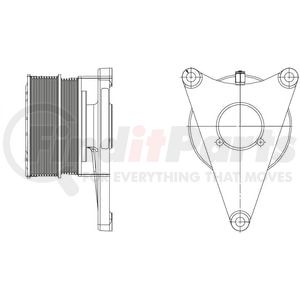 1077-09343-01 by KIT MASTERS - Kysor Style ON/OFF Engine Cooling Fan Clutch - with (6) Front Access Holes