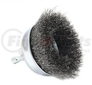 72731 by FORNEY INDUSTRIES INC. - Cup Brush, Crimped Wire 3" x .012" Wire with 1/4" Hex Shank
