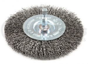 Forney Industries Inc. 72739 Wire Wheel Tool 4" Crimped Coarse Wire Wheel Brush, 1/4" Hex Shank, .012" Carbon Steel, 6000 RPM