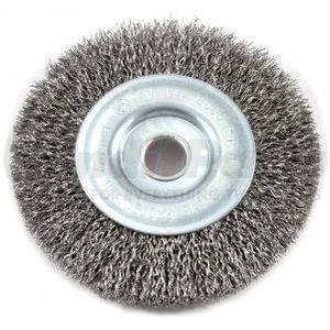 72742 by FORNEY INDUSTRIES INC. - Crimped Wire Wheel Brush, 4" x .012" Wire with 1/2" Arbor