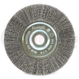 72743 by FORNEY INDUSTRIES INC. - Crimped Wire Wheel Brush, 5" x .008" Wire with 1/2" - 5/8" Arbor