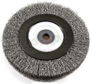 72896 by FORNEY INDUSTRIES INC. - Crimped Wire Bench Wheel Brush, Industrial Pro® 6" x .012" Wire with 1/2" Arbor