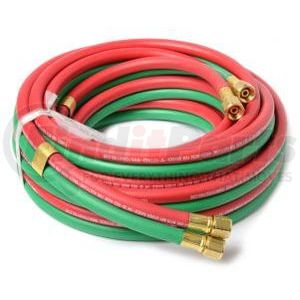 Forney Industries Inc. 86145 Welding Hose R-Grade Twin Oxy-Acetylene Welding Hose, 1/4" x 25 ft, "B" Fittings