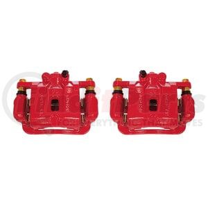 PowerStop Brakes S6394 Disc Brake Caliper Set Red Powder Coated Calipers