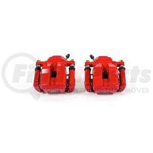 S3192 by POWERSTOP BRAKES - Red Powder Coated Calipers
