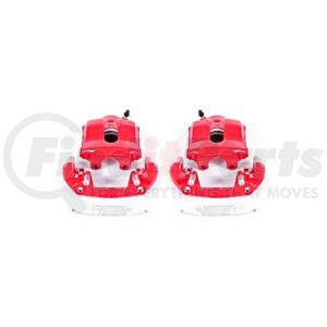PowerStop Brakes S1618 Disc Brake Caliper Set Red Powder Coated Calipers