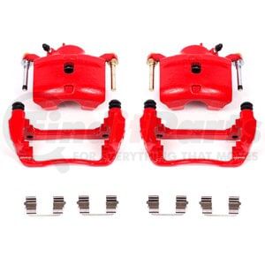 PowerStop Brakes S2660 Disc Brake Caliper Set Red Powder Coated Calipers