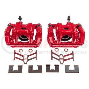 S1448 by POWERSTOP BRAKES - Red Powder Coated Calipers