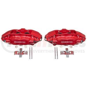 S5084 by POWERSTOP BRAKES - Red Powder Coated Calipers