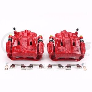 S2830 by POWERSTOP BRAKES - Red Powder Coated Calipers