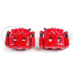 S1948A by POWERSTOP BRAKES - Red Powder Coated Calipers