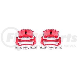 S4722 by POWERSTOP BRAKES - Red Powder Coated Calipers