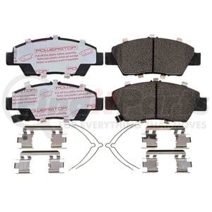 NXT-1394 by POWERSTOP BRAKES - Disc Brake Pad Set - Front, Carbon Fiber Ceramic Pads with Hardware for 2009-2020 Honda Fit