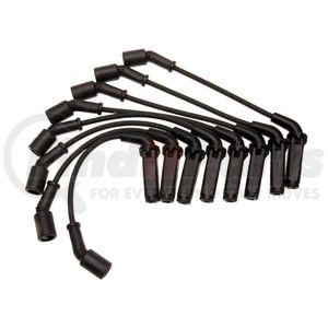 ACDelco 748FF Spark Plug Wire Set Spark Plug Wire Set - Solid Boot, 7 mm, Silicone Insulation, Snap Lock, 8 Wires