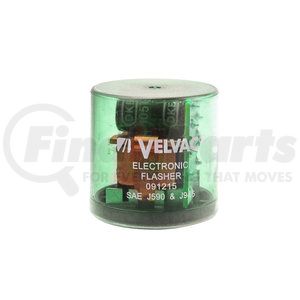 091215 by VELVAC - Multi-Purpose Flasher - 2 Terminals, Clear Smoke, 1-10 Lamp Rating, 60-120 Flash Rate FPM, 25 Amp Rating