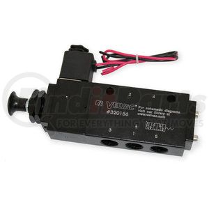 320186 by VELVAC - Air Brake Solenoid Valve - Four-Way Spring Return Valve with Internal Manual Override