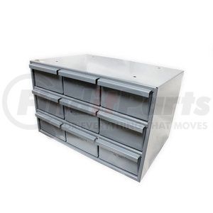 690090 by VELVAC - Storage Cabinet - Cabinet Only, includes 18 drawer dividers and nine large steel drawers