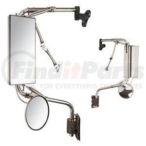 V514380011 by VELVAC - Door Mirror - Stainless Steel, Driver Side