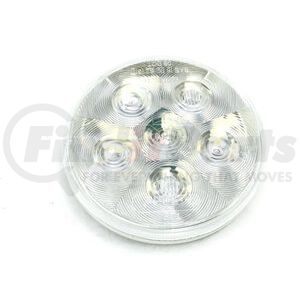 44332R by TRUCK-LITE - Super 44, LED, Clear/Red, Round, 6 Diode, Stop/Turn/Tail, Diamond Shell, Fit 'N Forget S.S., 12V